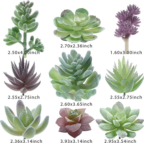 18 Pack Artificial Succulent Plants, Premium Fake Plants, Realistic Textured Cactus Decor