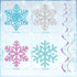 Snowflake Hanging Swirls Decorations, Winter Party Ceiling Streamers Garland for Baby Shower, Birthday, Christmas