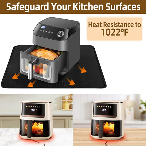 Hot Pads for Kitchen Heat Resistant Mats for Countertop - 15 X 18 Inches Firproof Silicone Kitchen Counter Countertops Mat Coffee Mat Under Air Fryer Oven Toaster Coffee Maker Protector by Mee 2ou