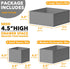 SpaceAid Drawer Organizer Clothes, 12 Pack Dresser Bins for Nursery, Closet Organization and Storage Dividers (Grey)