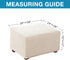 Flamingo P Ottoman Cover - Extra Large Folding Storage Stool Protector, Soft Rectangle Slipcover, Biscotti Beige