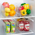 Vtopmart Clear Plastic Storage Bins, 6 PCS Pantry Organizer Bins with Handle for Kitchen, Refrigerator, Freezer