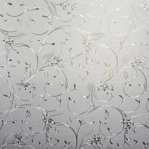 Niviy Window Privacy Film - Wheat Flower Frosted Glass Film, No Glue Door Window Covering for Office and Home