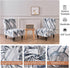 lihuitong Armless 2 Armless Armless 24) Chair Slipcover Pieces Printed Accent Chair Cover Stretch Spandex Slipper Chair