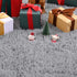 Jelymark Super Soft Shaggy Rug for Bedroom, 4x5.9 Feet Fluffy Carpet for Living Room, Grey Indoor Rug