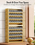 4 Countertop, 13.18 4.13 12.2 inches(Spice Orimade Tier Spice Rack Organizer for Cabinet, Freestanding Bamboo Seasoning