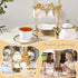 20 Set Set Sets, Set Pcs Porcelain Tea with Metal Holder, European Ceramic Tea for Adults, Coffee Tea Gift French Tea