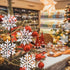 White Snowflake Ornaments - 6 Pack Large Plastic Decorations for Christmas Tree, Winter Wonderland