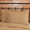 VHC Brands Burlap Pillow Sham Cover with Fringed Ruffle, Cotton Farmhouse Decor, Button