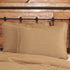 VHC Brands Burlap Pillow Sham Cover with Fringed Ruffle, Cotton Farmhouse Decor, Button