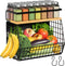 Ofiray-home Magnetic Shelf for Fridge with Wood Lid, Fruit Potato and Onion