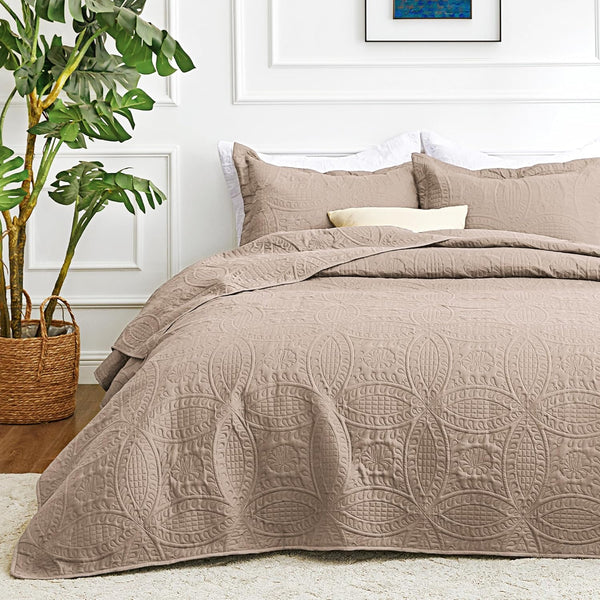 Love's cabin Quilts for Queen Bed Burlwood Bedspreads Bedding Set - Lightweight