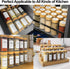 398 Labels-4oz 24 Set AISIPRIN Glass Spice Jars with Pcs,Round Seasoning Jars with Bamboo Airtight Lids,Spice Container