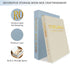 Set 2 Premium Linen Decorative Book Box of - Letter Gold Foil Embossed with Hidden Storage | Coffee Table, Bookshelf