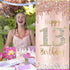 Happy 13th Birthday Door Banner Backdrop Decorations for Girls, Pink Rose Gold 13 Birthday Party Supplies