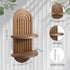 2 15.75 6.69 Inches(Brown) Wenqik Pcs Boho Wall Shelf Rainbow Arch Wooden Floating Shelf Mid Century Bohemian Hanging