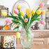 FiveSeasonStuff 15 Stems Real Touch Artificial Tulips, Lifelike Faux Flowers for Home, Weddings, Gifts & Spring Décor