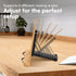 H&S Bamboo Recipe Book Holder - Foldable & Portable Cookbook Stand for Desk or Kitchen