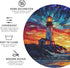 6 Set Lighthouse Coasters Leather Round Drink Coasters Pcs with Holderor for Cup Drink Coffee Table Bar Home Decor