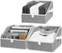 StorageWorks Closet Storage Bins, Trapezoid Fabric Bins and Organizing Baskets, Small, 3-Pack, Gray