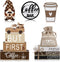 Vercraft 11 Pcs Coffee Bars Table Decorations Coffee Tiered Tray Decor Farmhouse Table