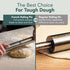 Ultra Cuisine French Rolling Pin for Baking – Tapered Stainless Steel Design with Measurements for Professional or Home