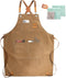Chef Apron, Cotton Canvas Cross Back Apron with Large Pockets for Men and Women, Adjustable Strap