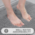 Grandaily Chenille Striped Bathroom Rugs - Extra Thick, Non-Slip Soft Plush Shaggy Bath Carpet, Dark Gray