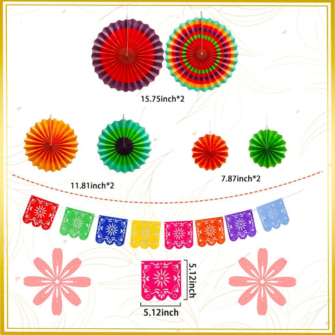 JeVenis Gold First Fiesta Birthday Decoration First Fiesta Balloons First Fiesta Backdrop First Fiesta High Chair