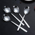 Berglander Dinnerware Set of 6 - Stainless Steel Soup Spoons, Modern Table Spoon Set, Dishwasher Safe