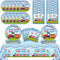 Qyeahkj 24 Guests Chugga Chugga Two Two Birthday Party Paper Plates Napkins