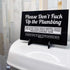 Funny Do Not Flush Bathroom Sign, 6x4 Acrylic Please Don't F Up the Plumbing Sign, Made in USA