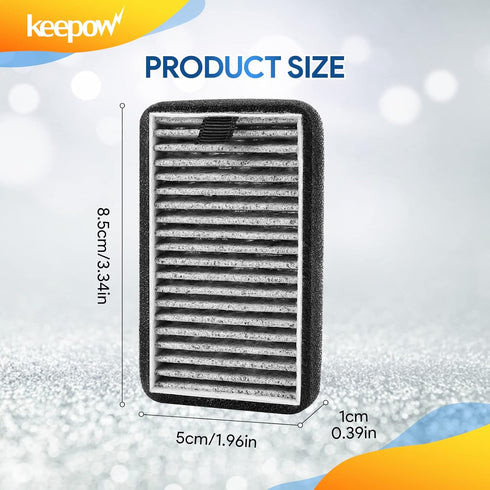 KEEPOW DSTx Filter for Clarifion Mini Air Purifier, 2 in 1 HEPA and Activated Carbon Filters, 4 Pack