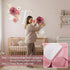 300gsm 3D Set 6) Large Paper Flowers Wall Decor for Baby Girl Nursery (Pre-Assembled) - Pearlized Cardstock Roses