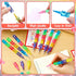 Noveread 24 24 5 24 Valentines Cards and Stacking Crayons Pcs Colors Panda Buildable Crayons Pcs Valentines Greeting