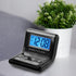 Westclox LCD Digital Bedside Alarm Clock, Black, 3-Inch, Battery Operated with Blue Backlit Display and Snooze Function