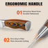 TUO Cheese Knife, Tomato Knife 5.5" - Serrated Blade, High Carbon German Steel, Multi-Use Non Stick Design, Pakkawood