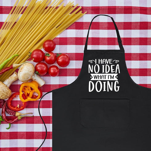 Funny Aprons for Men with Pockets, Mens Cooking BBQ Chef Aprons, Grilling Gifts for Dad Birthday