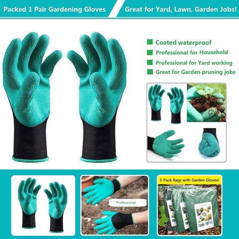3-Pack 72 (D26,H30 Trimmings 4 Professional Gallon Big Lawn Garden Bags in) Reusable Yard Waste Bags with Gardening