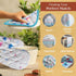 Maison d' Hermine Pot Holders 100% Cotton Heat Resistant Potholders - 8" x 8" Hot Pads with Loop - Pack of 1, Flower In