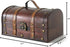 SLPR Wooden Storage Box with Hinged Lid and Handle - Small Decorative Wood Treasure Chest, 11" x 7" x 5.7"