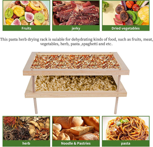 YiePhiot 2 more(4 packs) Herb Drying Rack, Wooden Herb Drying Rack, Herb Drying Storage with layer herb drying rack