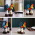 Vintage Metal Rooster Holder Caddy for Spices and Seasonings - Rooster Salt and Pepper Shakers Set, Two Glass Shakers