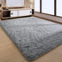 YJ.GWL Area Rugs for Bedroom - 2x3 Washable Small Grey Bedside Rug, Fluffy Shaggy Indoor Carpet