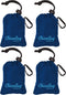 ChicoBag Original Compact Reusable Grocery Bag with Attached Pouch and Carabiner Clip - 4 Pack Blue