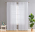 HLC.ME Lauren Semi Sheer Light Filtering Pocket Top & Back Tab Curtains - 2 Panels (54 x 63 Inch, White) for Bedroom &