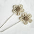 Curtain Tiebacks for Curtains, Boho Holdbacks with Flower Decor, Jute Rope Tie Backs for Indoor Outdoor Use, Set of 4