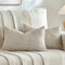 Fancy Homi Set of 2 Taupe Boho Small Lumbar Decorative Throw Pillow Cover 12x20