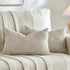 Fancy Homi Set of 2 Taupe Boho Small Lumbar Decorative Throw Pillow Cover 12x20