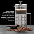 OVENTE French Press Coffee Maker, 34 Ounce, Stainless Steel Filter System, Borosilicate Glass